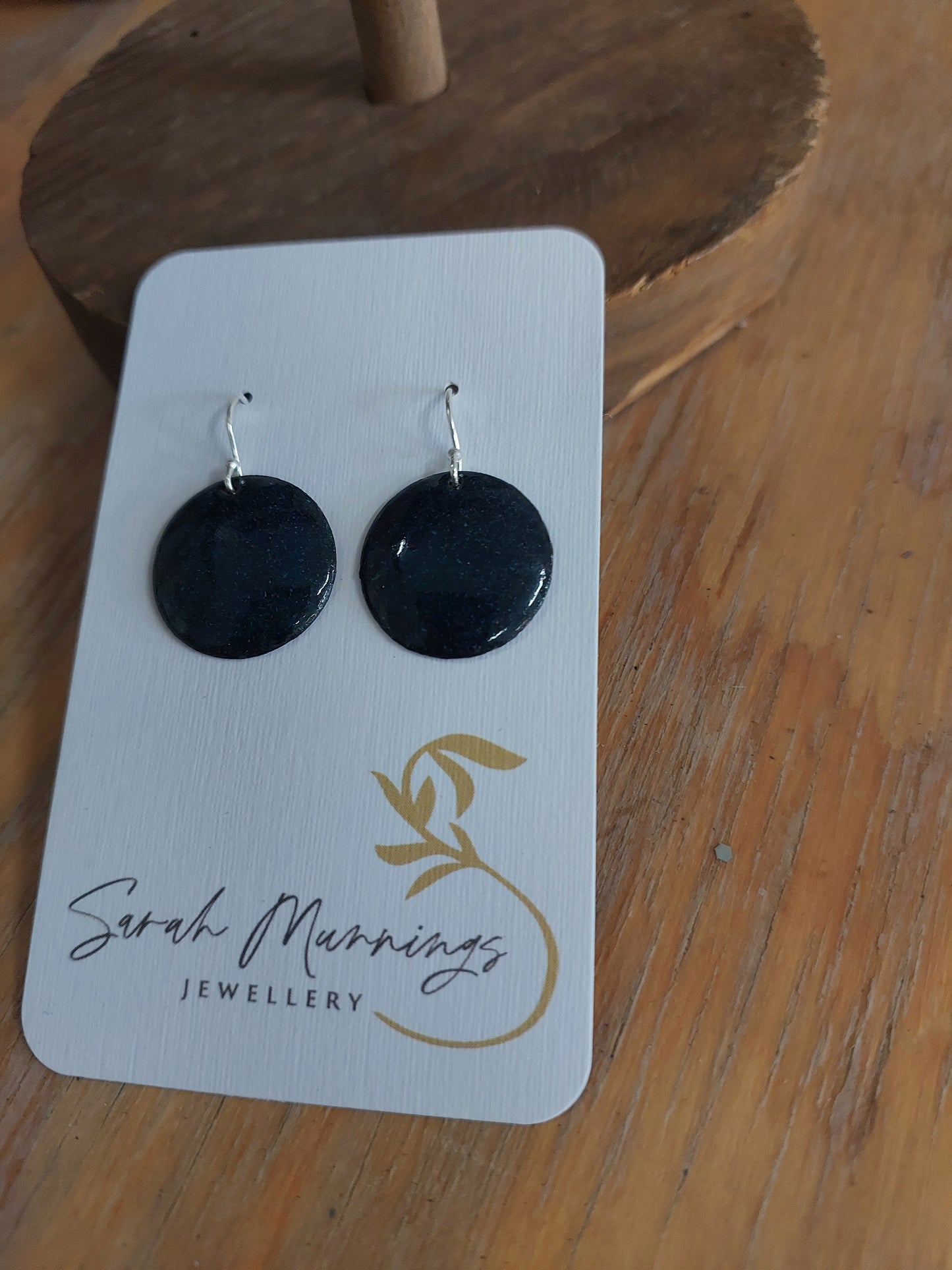 Enamel Hanging Earrings
