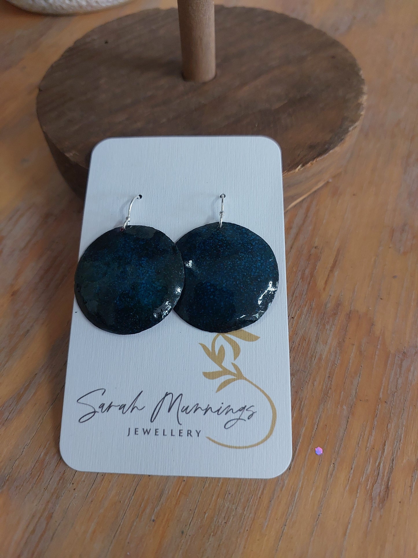 Enamel Hanging Earrings