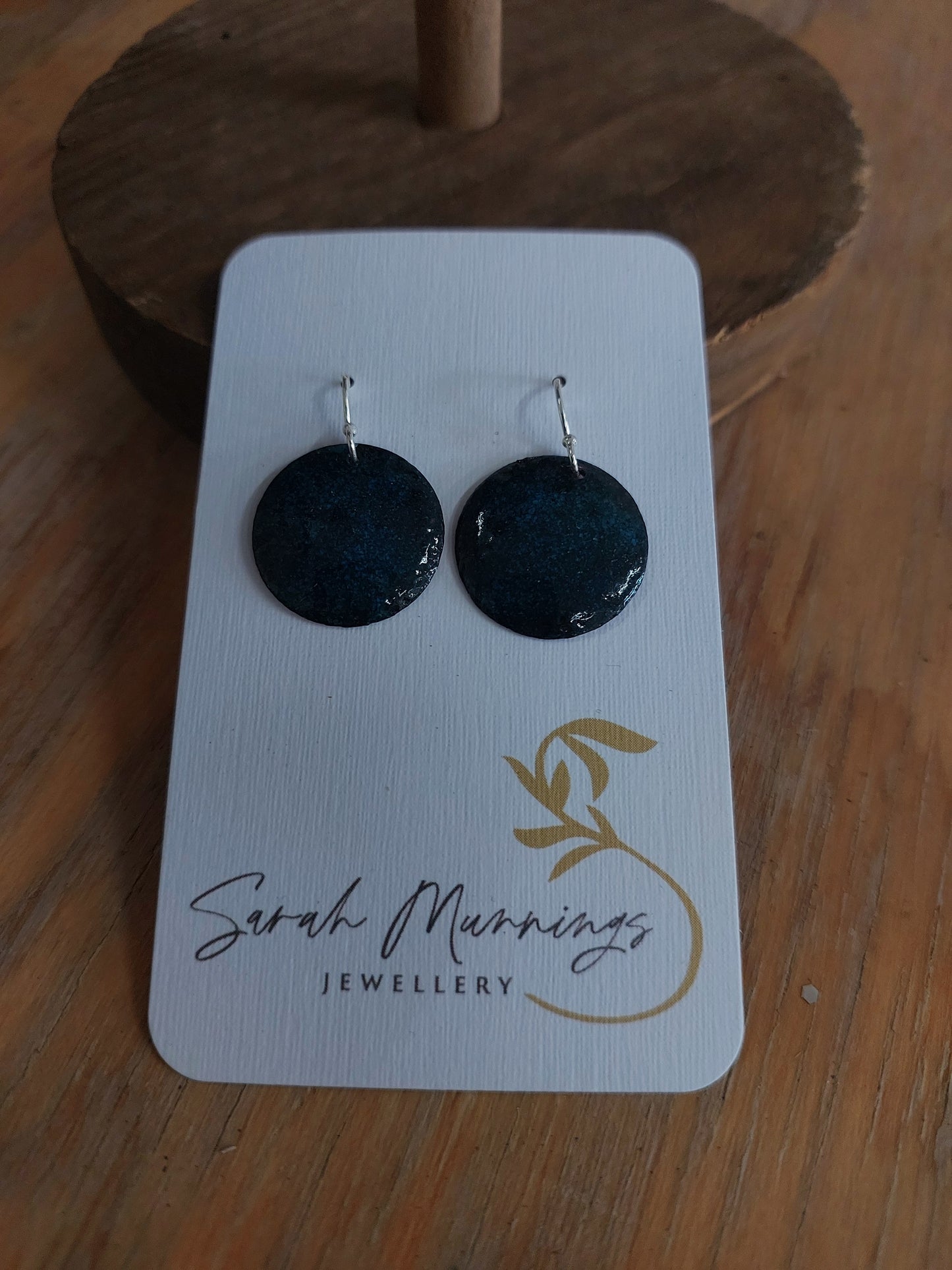 Enamel Hanging Earrings