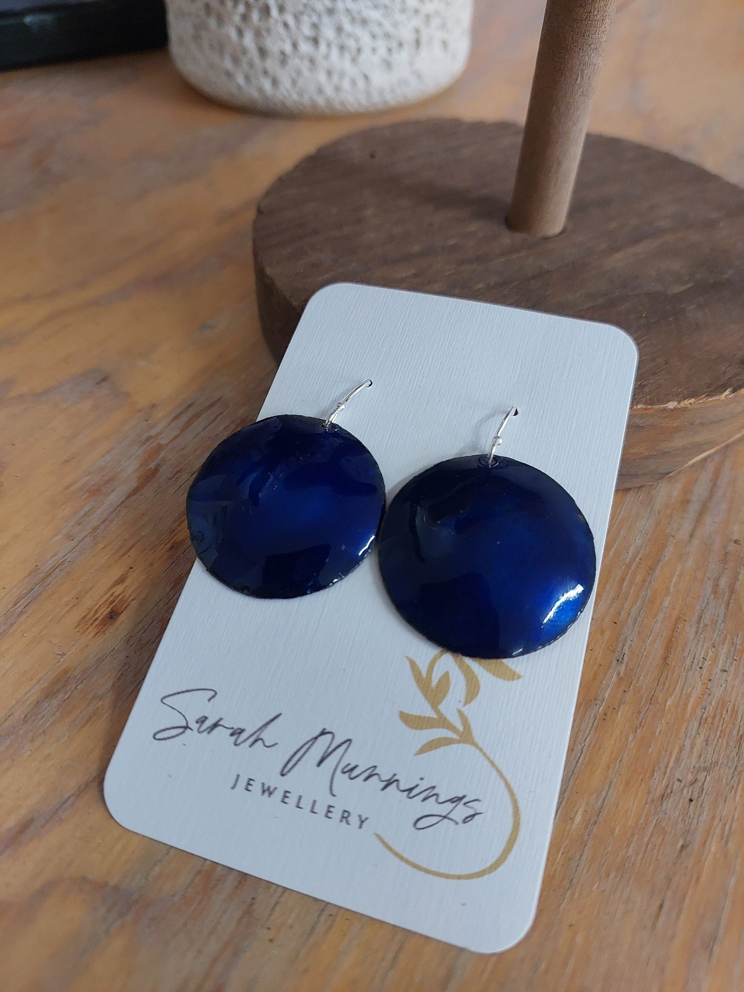 Enamel Hanging Earrings