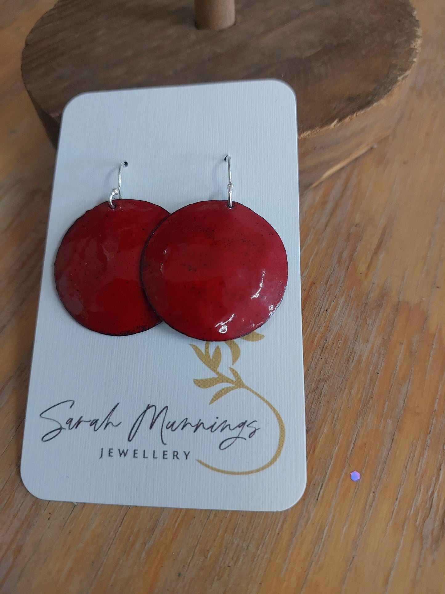 Enamel Hanging Earrings