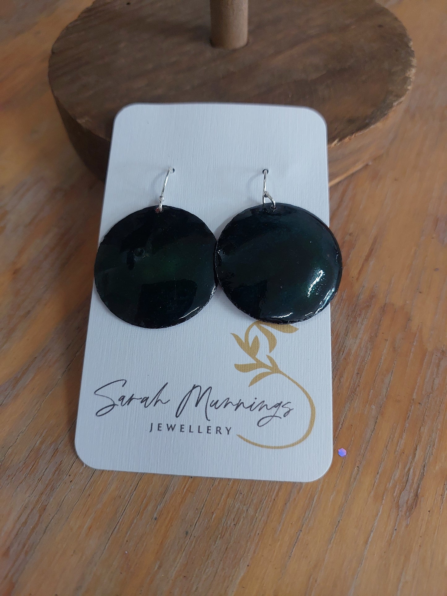 Enamel Hanging Earrings