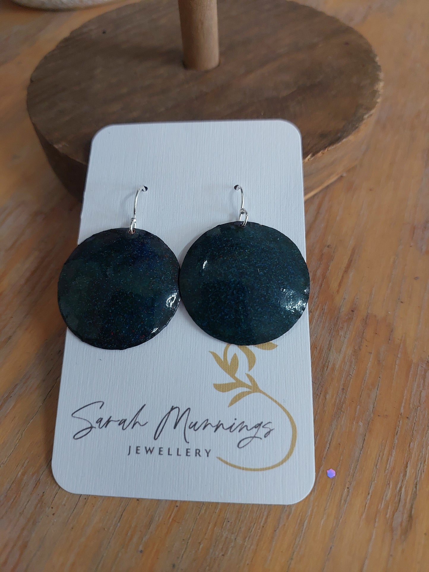Enamel Hanging Earrings