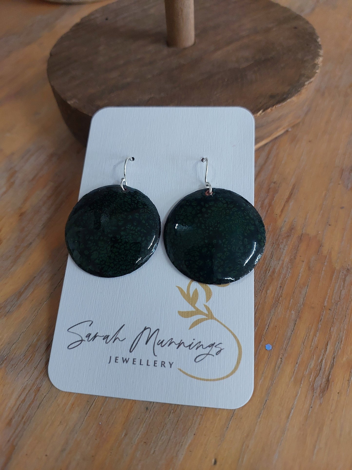 Enamel Hanging Earrings