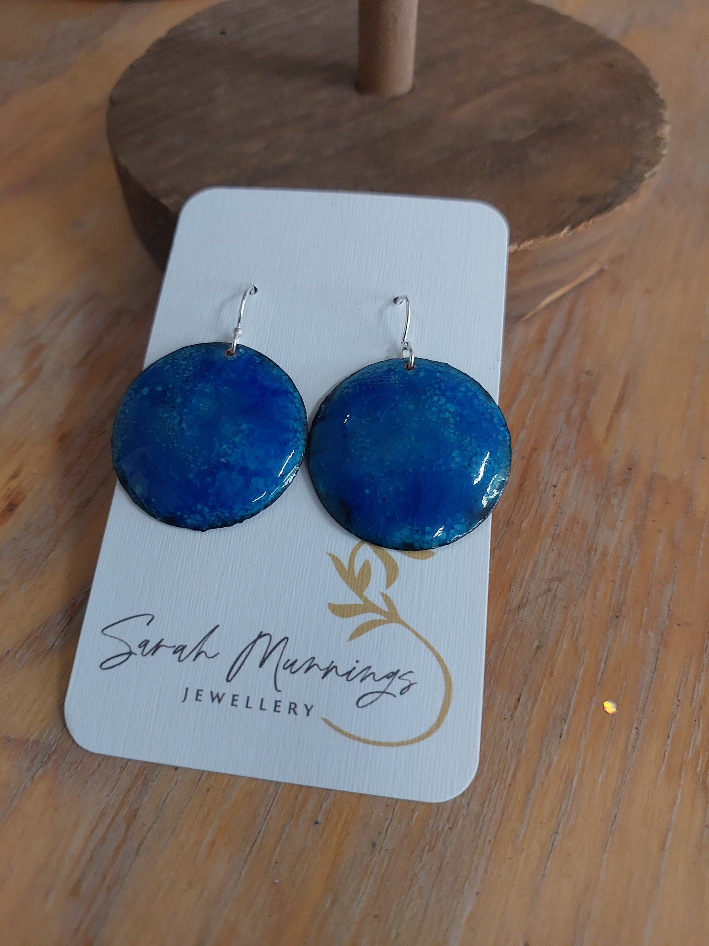 Enamel Hanging Earrings