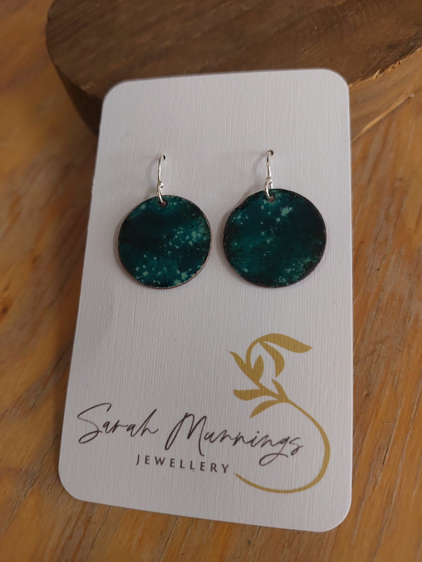 Enamel Hanging Earrings
