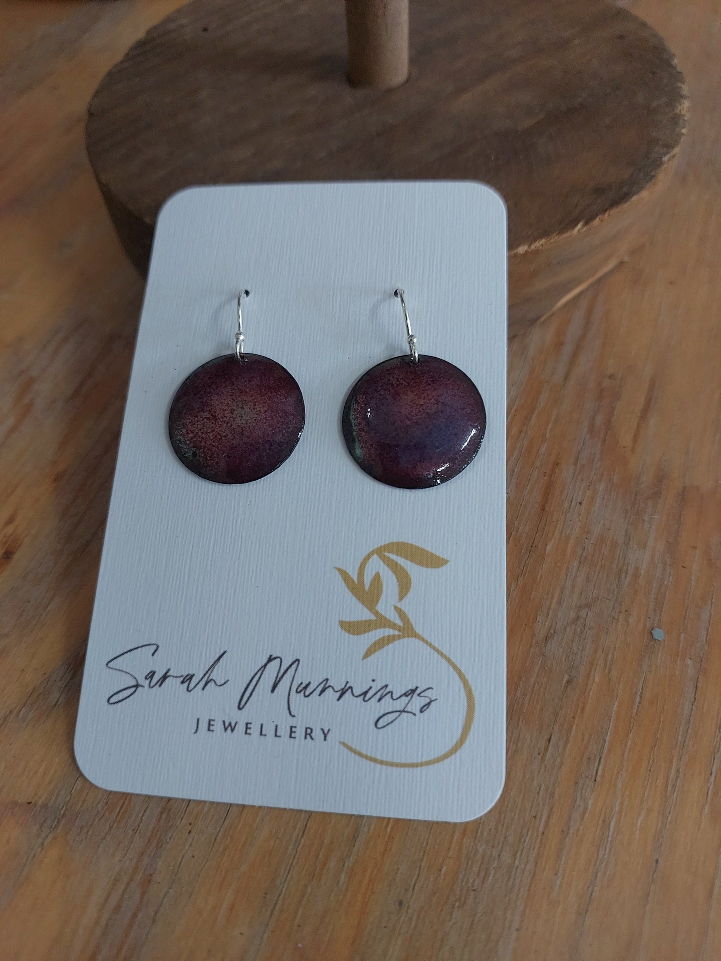 Enamel Hanging Earrings