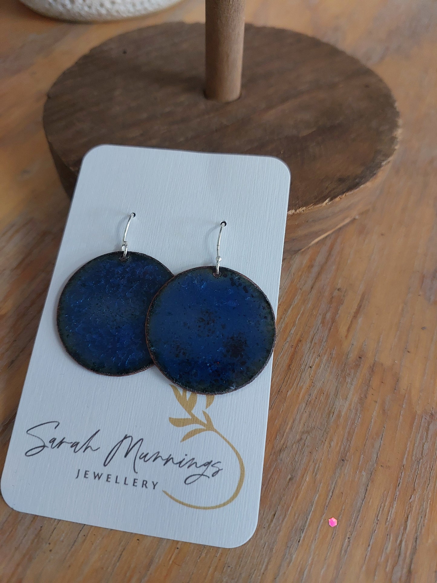 Enamel Hanging Earrings