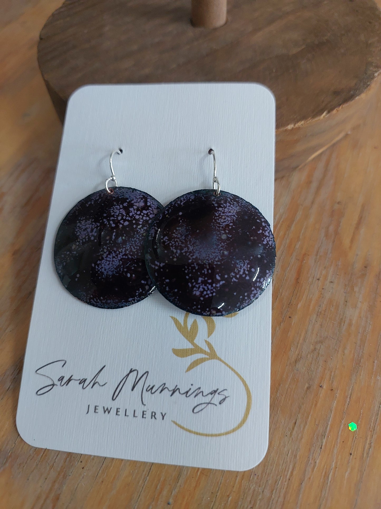 Enamel Hanging Earrings