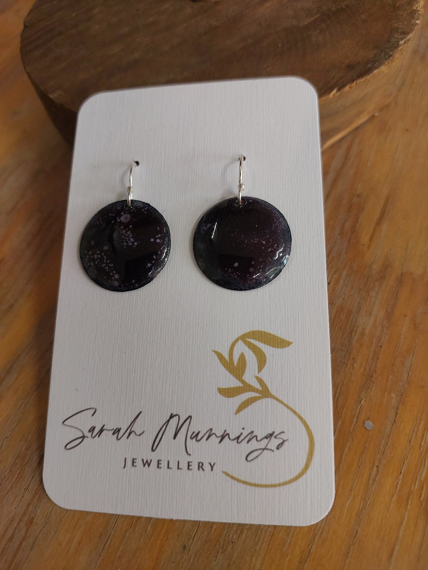 Enamel Hanging Earrings