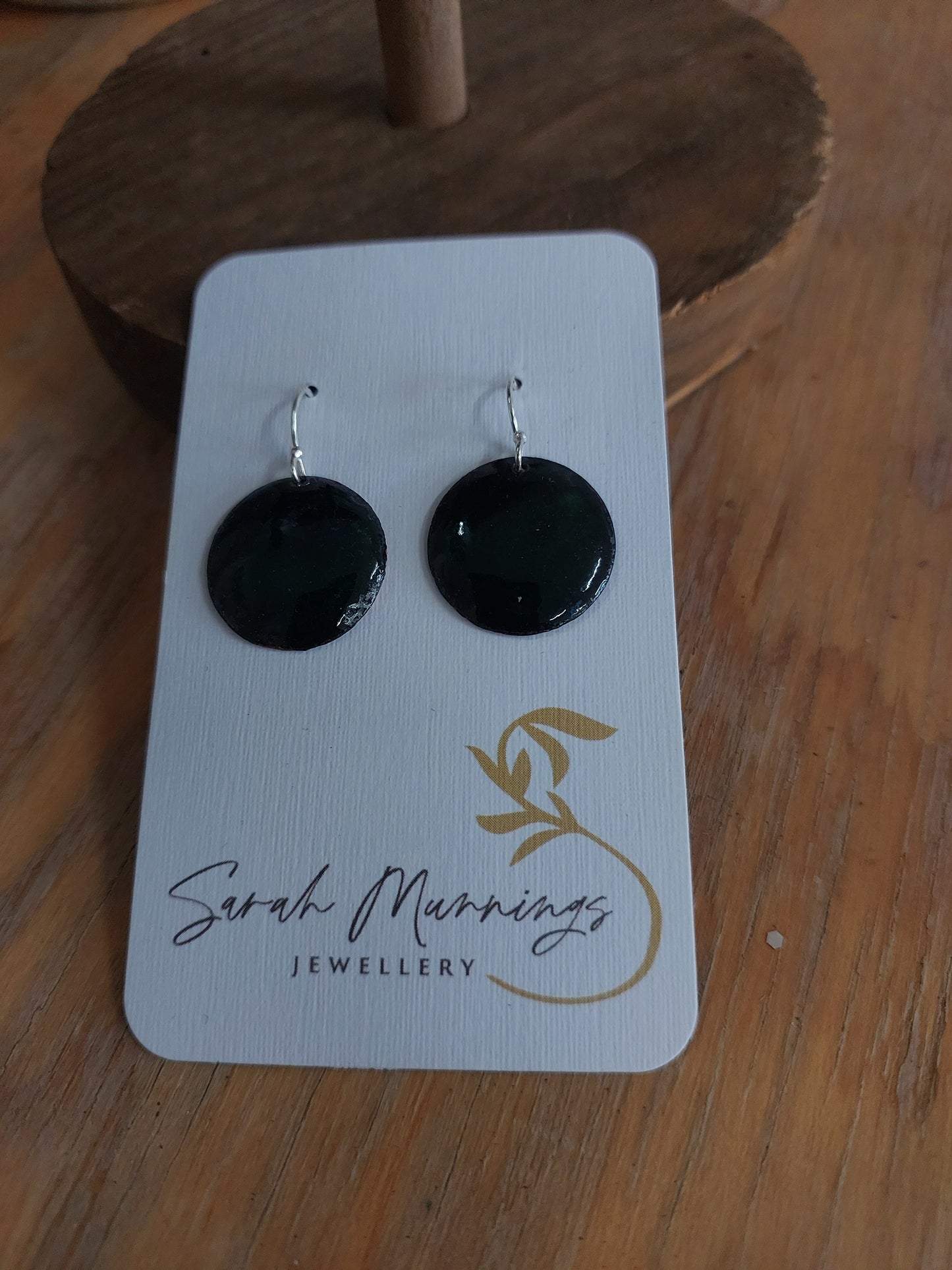 Enamel Hanging Earrings
