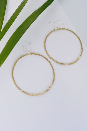 Hoop Earrings - Rose Gold, Silver Copper or Brass - Sarah Munnings Jewellery