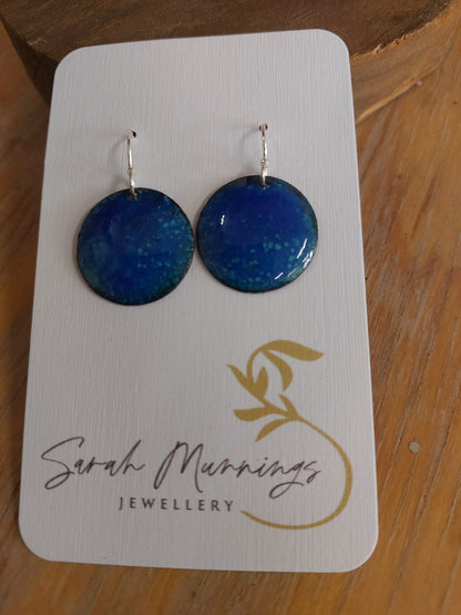 Enamel Hanging Earrings