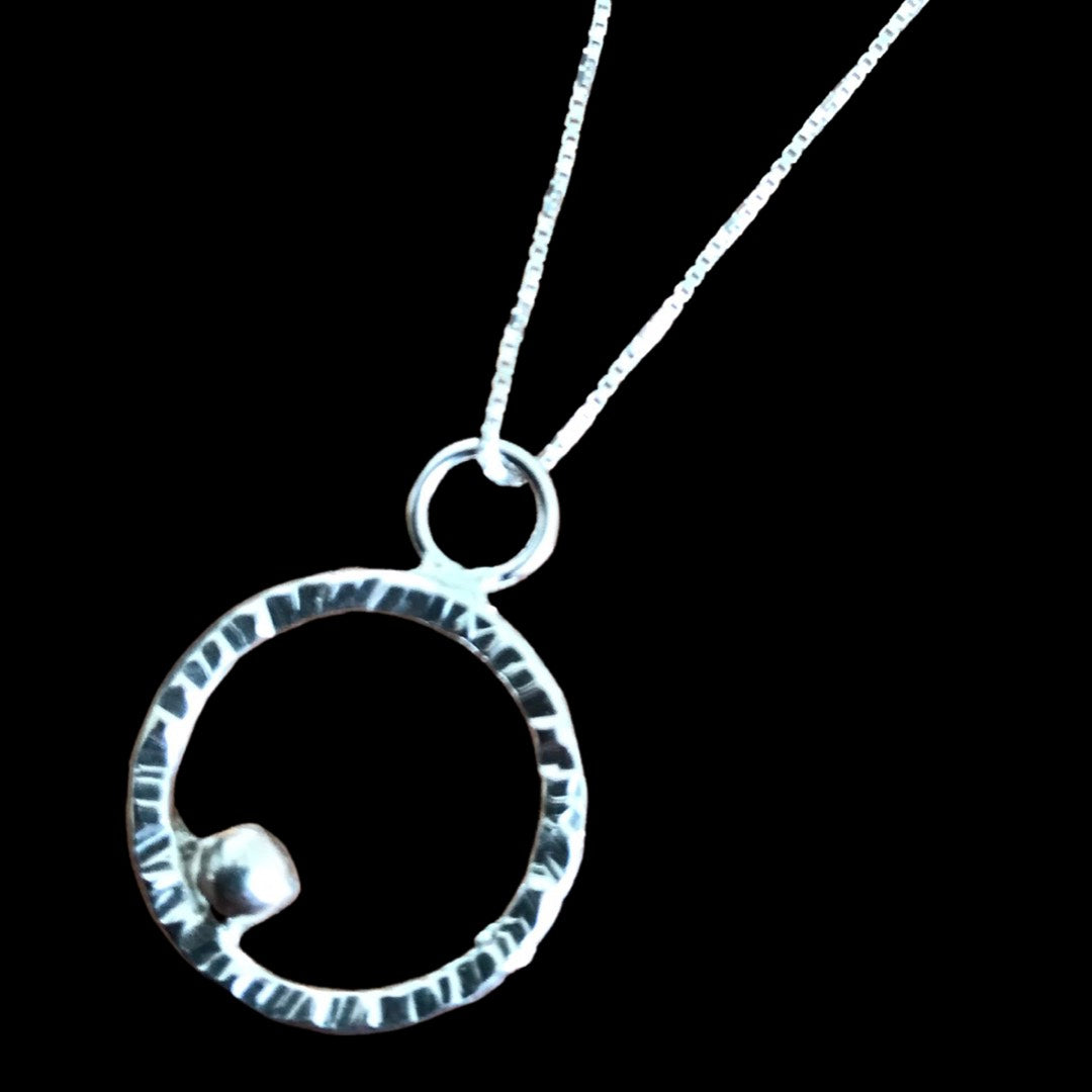Silver circle pendant - Sarah Munnings Jewellery