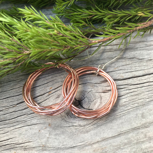 Copper hoops - Sarah Munnings Jewellery