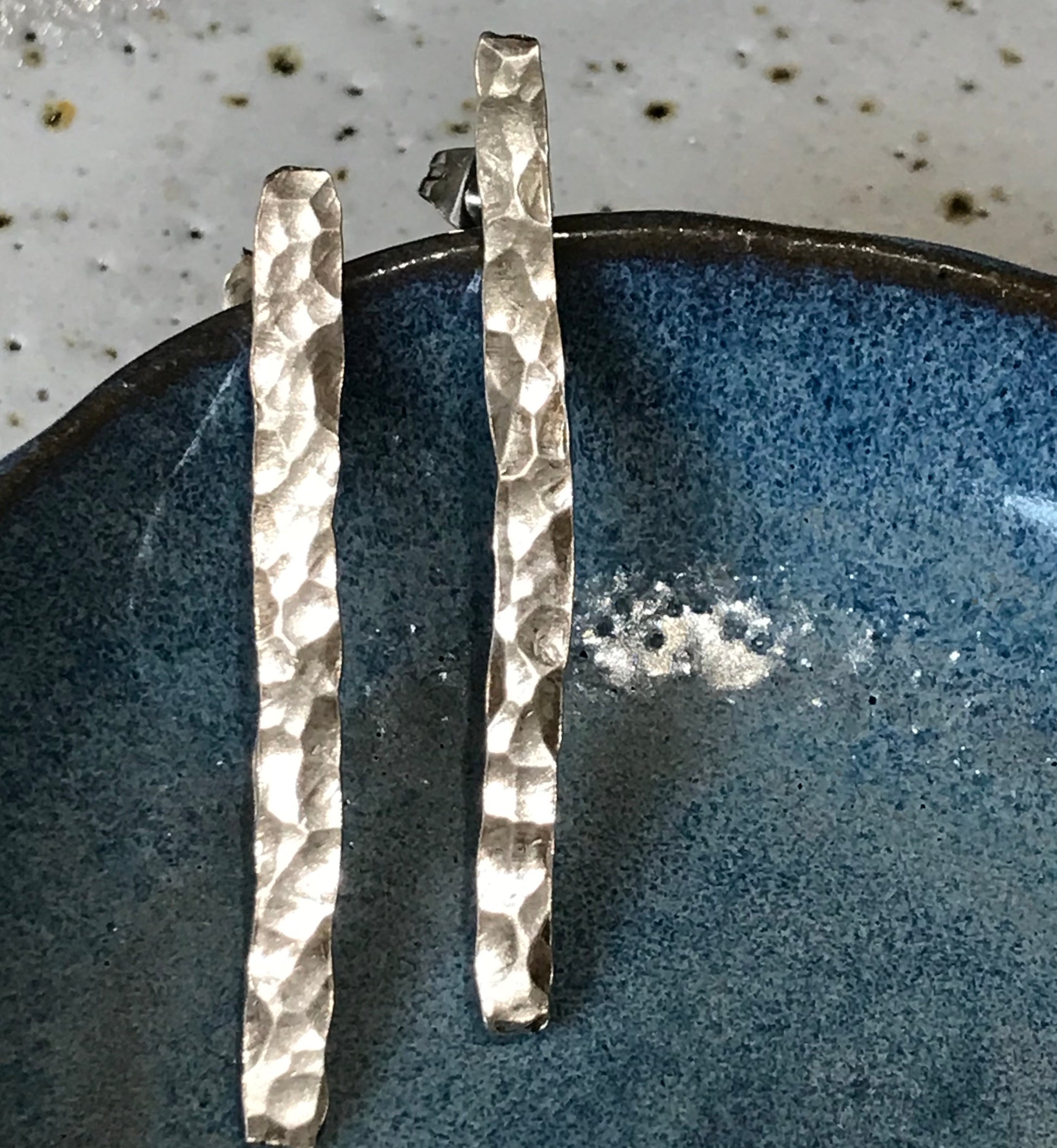 Sterling silver oblong studs - Sarah Munnings Jewellery