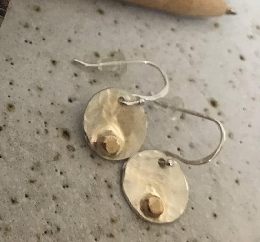 Classic earrings with recycled detail - Sarah Munnings Jewellery