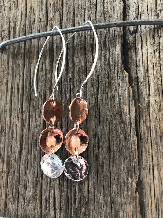 Two tone earrings - Sarah Munnings Jewellery